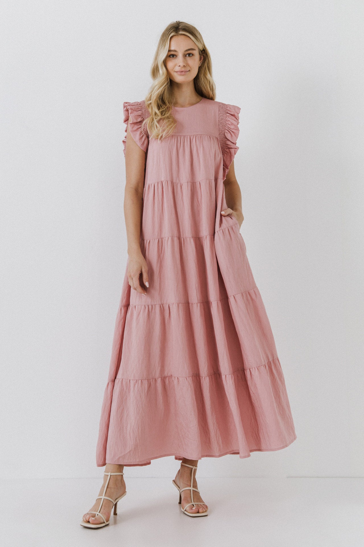 FREE THE ROSES - Ruffle Detail Maxi Dress - DRESSES available at Objectrare