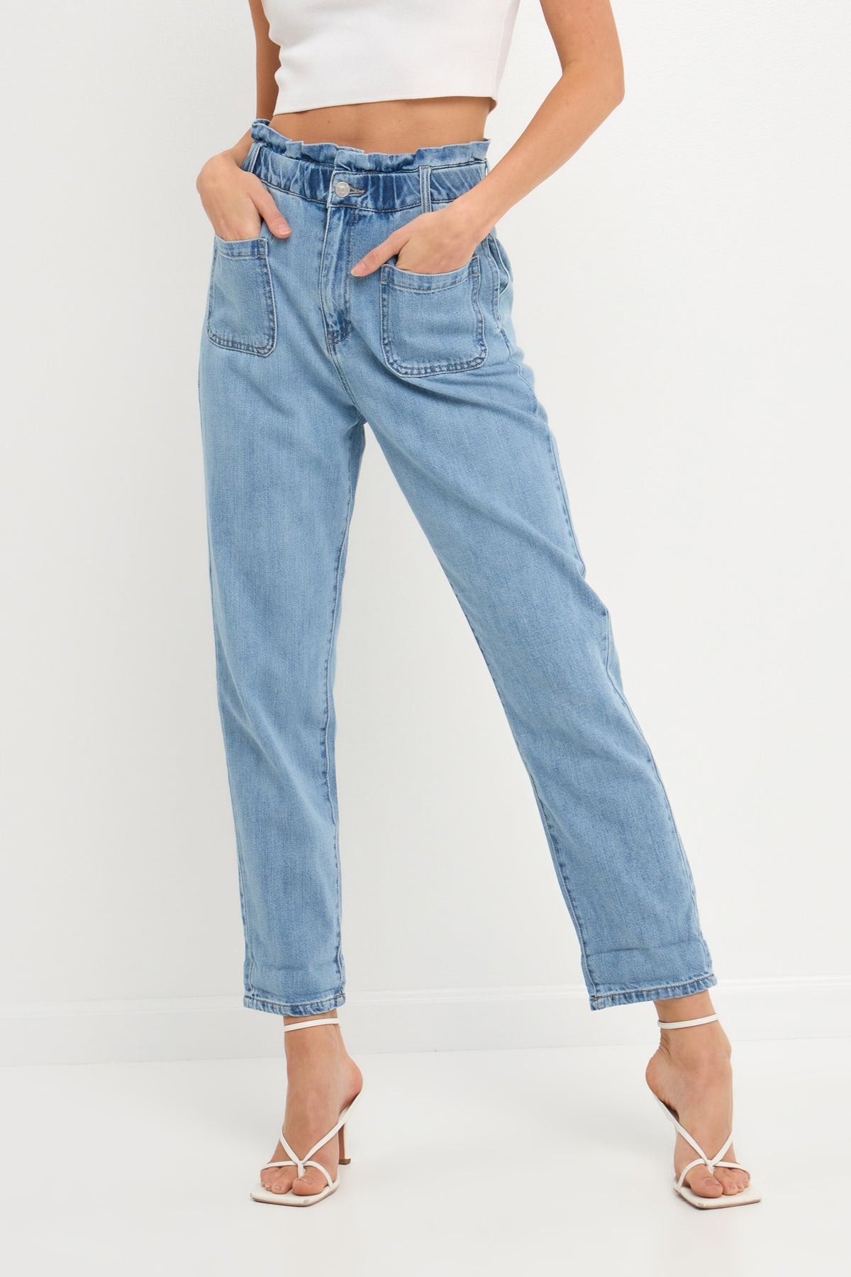 GREY LAB - Paperbag Waist Jeans - JEANS available at Objectrare
