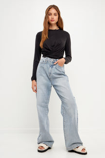 GREY LAB - High Waist Jean - JEANS available at Objectrare