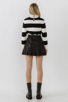 ENGLISH FACTORY - Lace Detail with Stripe Sweater - SWEATERS & KNITS available at Objectrare