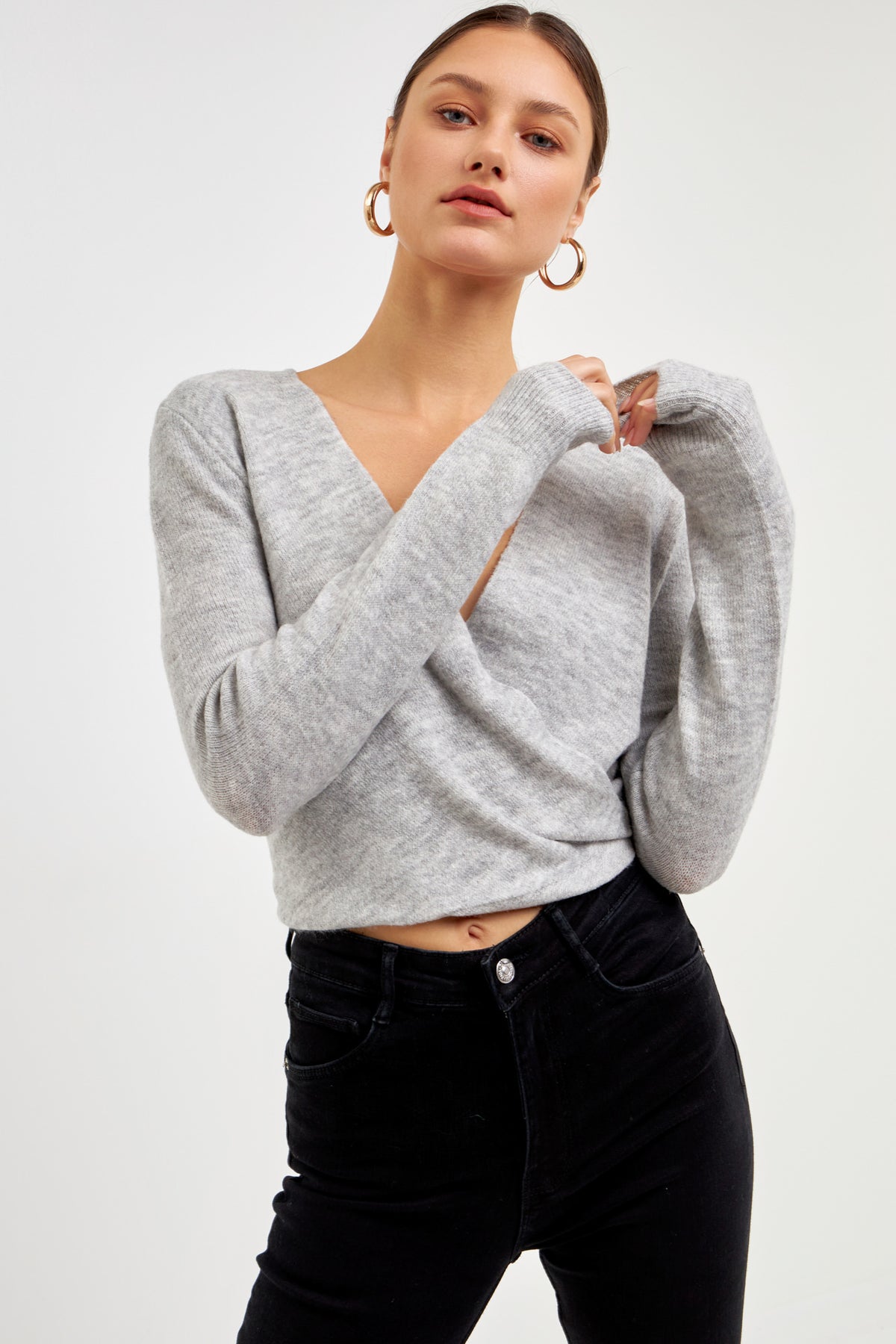 ENDLESS ROSE - Wrapped Knit Top - TOPS available at Objectrare