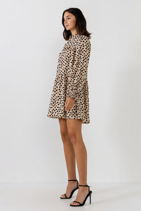 ENGLISH FACTORY - Dotted Button Detail Mini Dress - DRESSES available at Objectrare