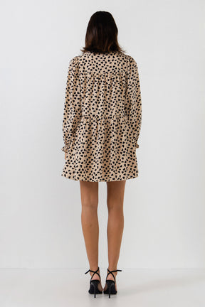 ENGLISH FACTORY - Dotted Button Detail Mini Dress - DRESSES available at Objectrare