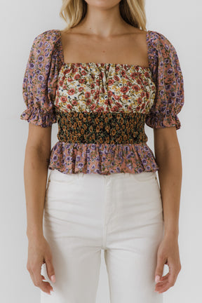 FREE THE ROSES - Floral Multi Color Top - TOPS available at Objectrare