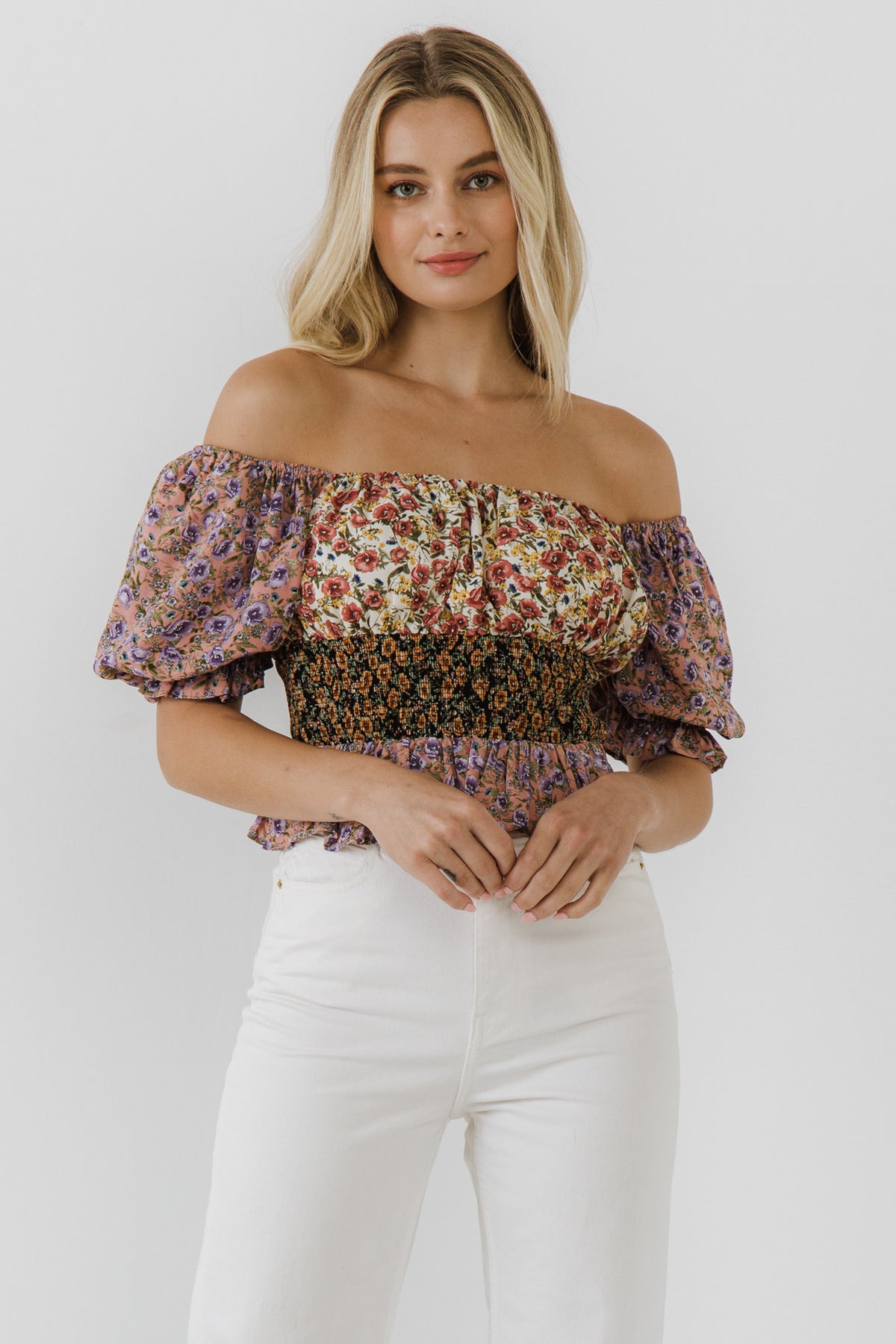 FREE THE ROSES - Floral Multi Color Top - TOPS available at Objectrare