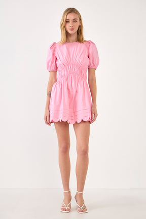 ENGLISH FACTORY - Scallop Detail Mini Dress - DRESSES available at Objectrare