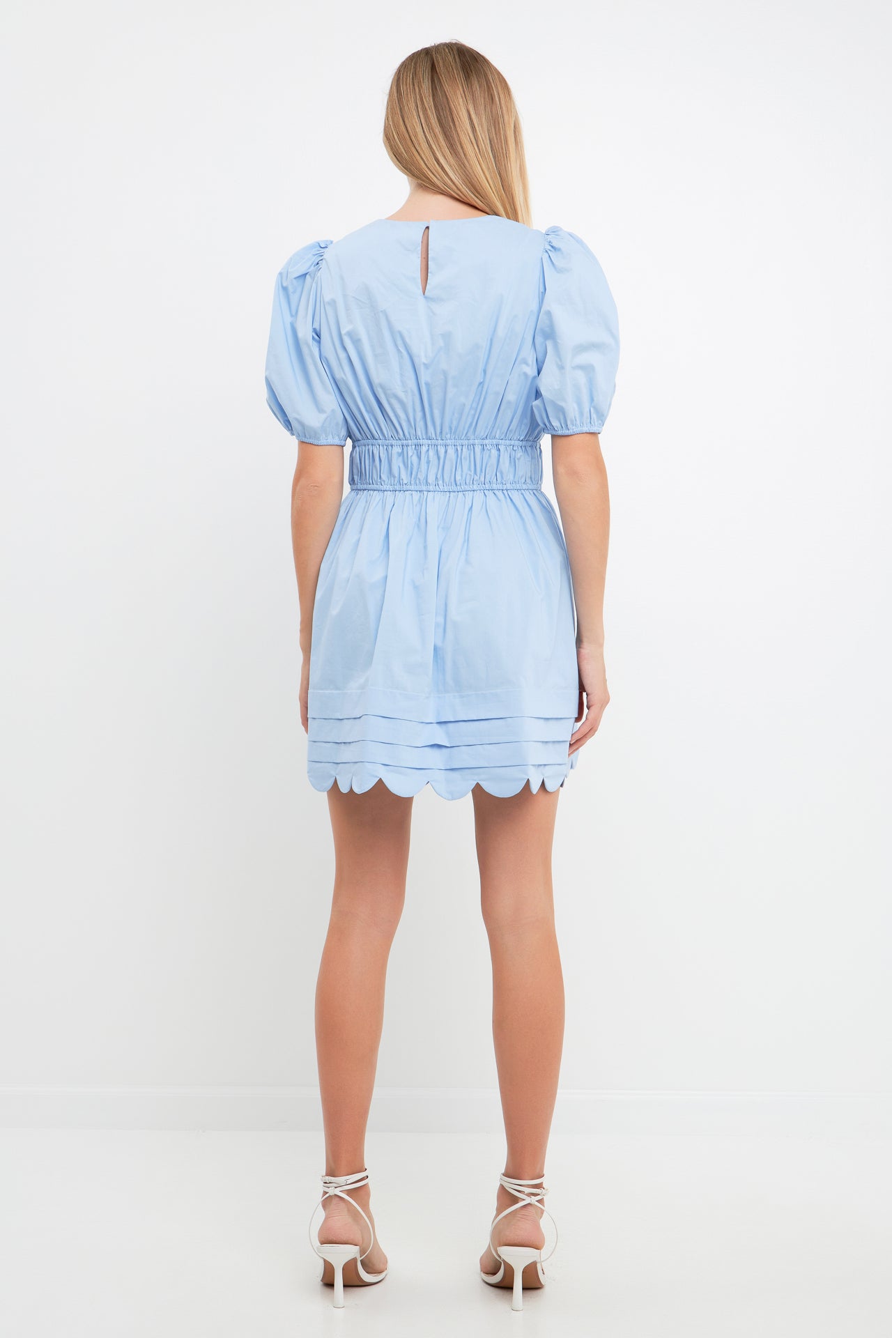 ENGLISH FACTORY - Scallop Detail Mini Dress - DRESSES available at Objectrare