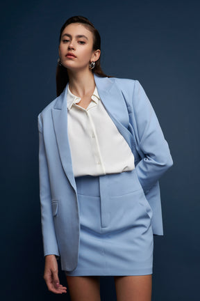 ENDLESS ROSE - One Button Down Boxy Blazer - BLAZERS available at Objectrare