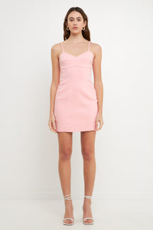 ENDLESS ROSE - Stretch Fabric Fitted Mini Dress - DRESSES available at Objectrare