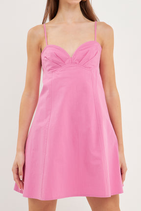 ENDLESS ROSE - Sweetheart Neckline Mini Dress - DRESSES available at Objectrare