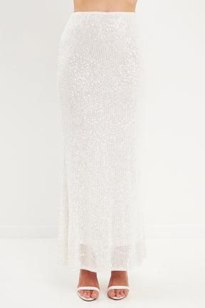 ENDLESS ROSE - Sequin Maxi Skirt - SKIRTS available at Objectrare