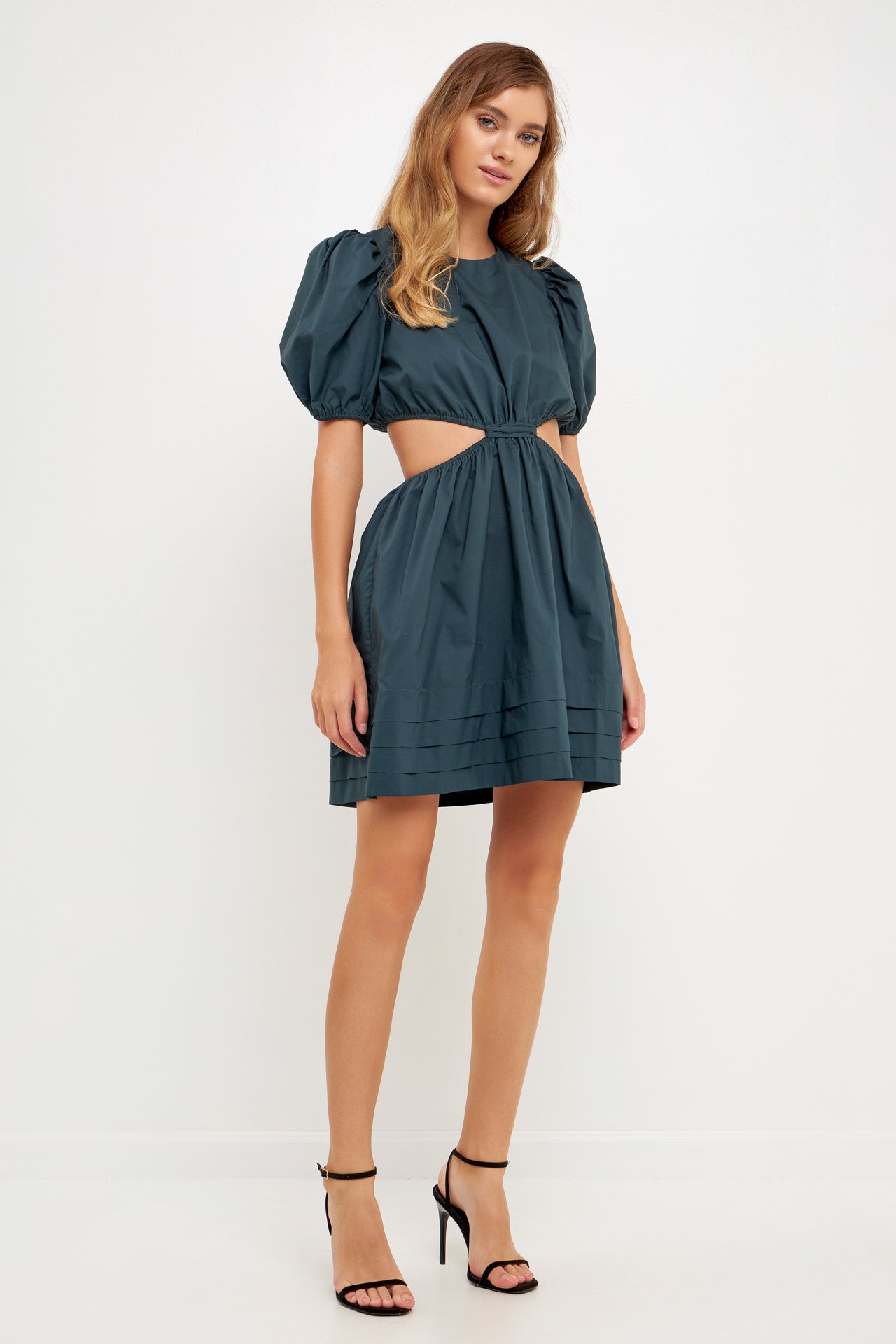 ENGLISH FACTORY - Pleats with Cut-out Detail Mini Dress - DRESSES available at Objectrare