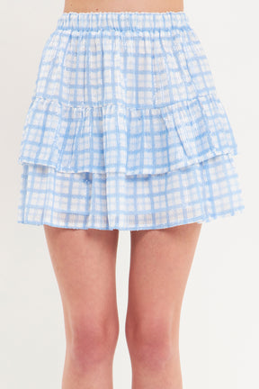 ENGLISH FACTORY - Sequins Check Mini Skirt - SKIRTS available at Objectrare