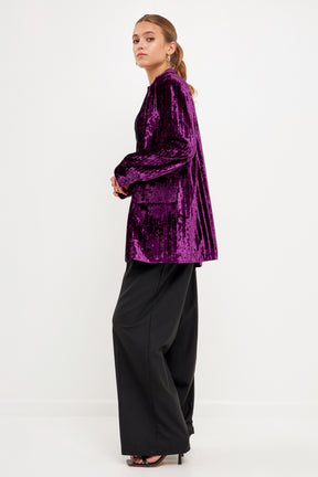 ENDLESS ROSE - Oversized Velvet Blazer - BLAZERS available at Objectrare