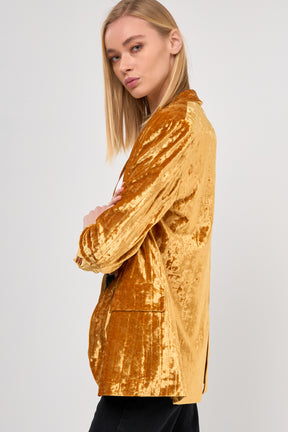 ENDLESS ROSE - Oversized Velvet Blazer - BLAZERS available at Objectrare