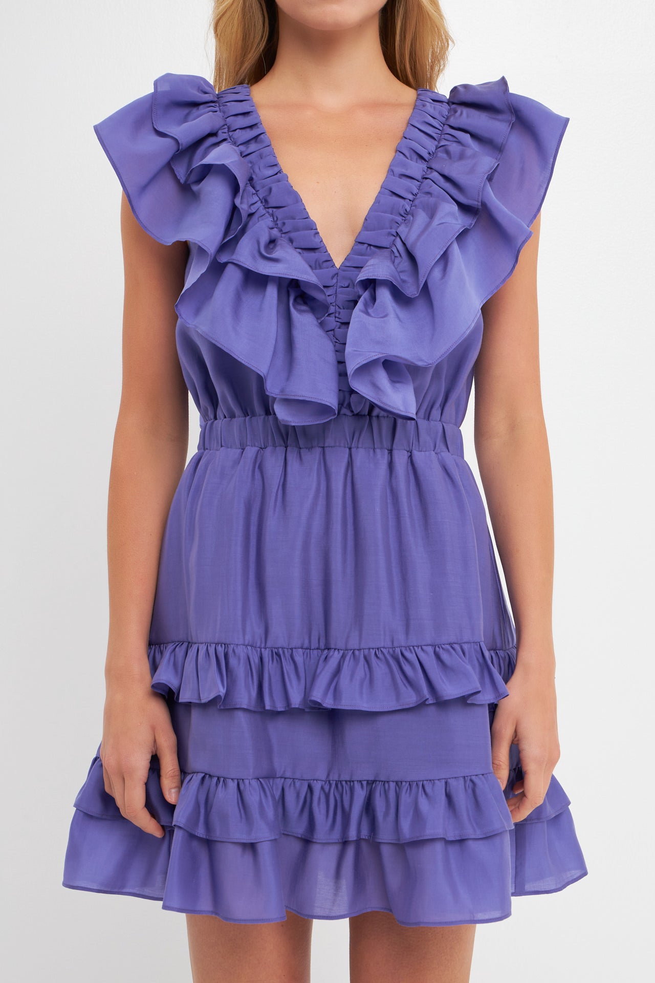 ENDLESS ROSE - Ruffle Detail Mini Dress - DRESSES available at Objectrare