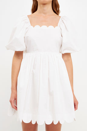 ENGLISH FACTORY - Scalloped Detail Dress - DRESSES available at Objectrare