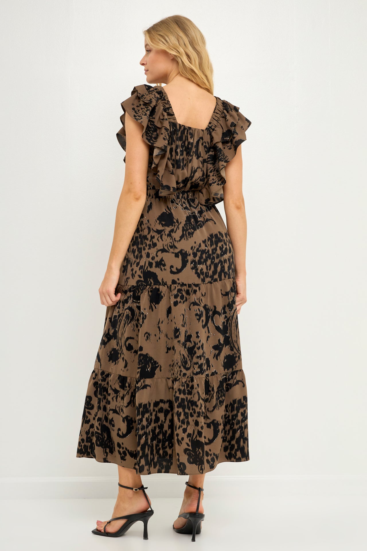 ENDLESS ROSE - Printed Tiered Maxi Dress - DRESSES available at Objectrare