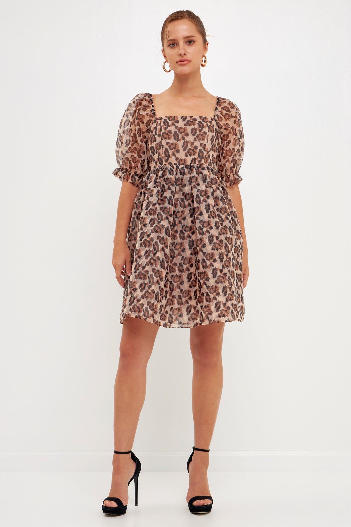 ENDLESS ROSE - Organza Leopard Dress - DRESSES available at Objectrare