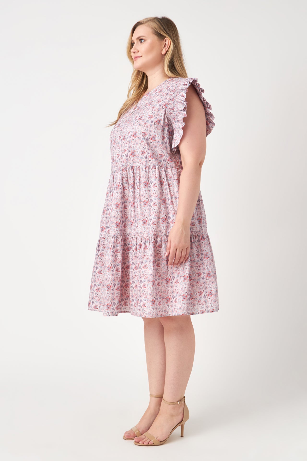 ENGLISH FACTORY - Floral Ruffle Detail Mini Dress - DRESSES available at Objectrare
