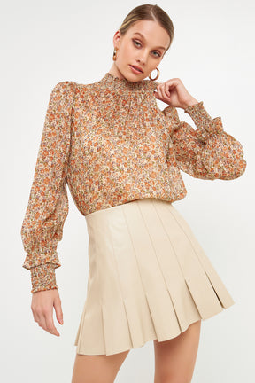 ENDLESS ROSE - Floral Stripe Chiffon Top - TOPS available at Objectrare