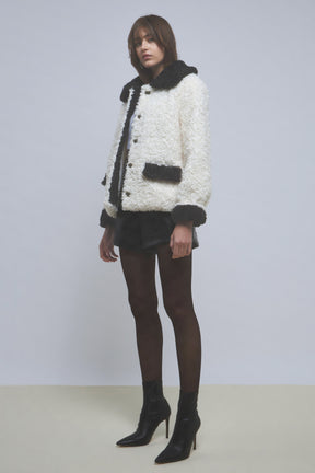 ENDLESS ROSE - Colorblock Sherpa Jacket - OUTERWEAR available at Objectrare