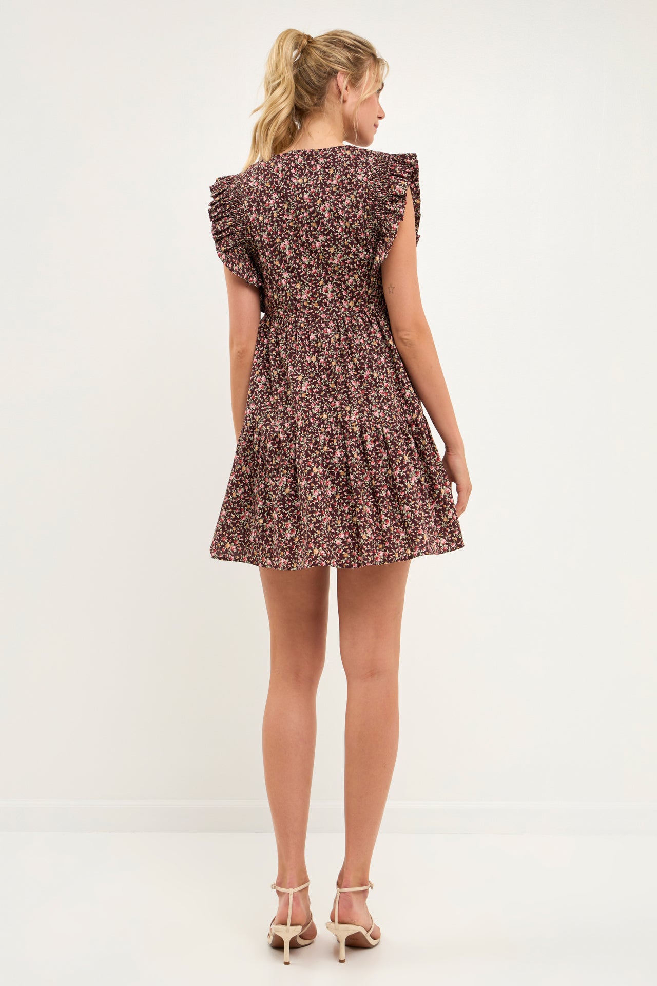 ENGLISH FACTORY - Floral Babydoll Mini Dress - DRESSES available at Objectrare