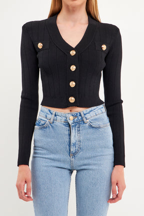 ENDLESS ROSE - NA Cropped Cardigan - SWEATERS & KNITS available at Objectrare