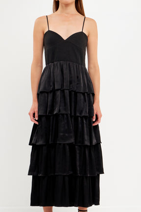 ENDLESS ROSE - Mixed Media Maxi Dress - DRESSES available at Objectrare