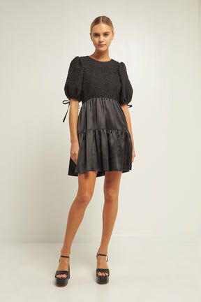 ENGLISH FACTORY - Puff Sleeve Mini Dress - Mini Dresses available at Objectrare