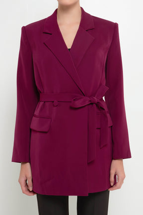 ENDLESS ROSE - Belted Blazer - BLAZERS available at Objectrare