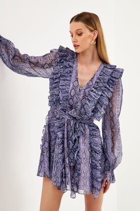 ENDLESS ROSE - Button Down Ruffle Mini Dress - DRESSES available at Objectrare