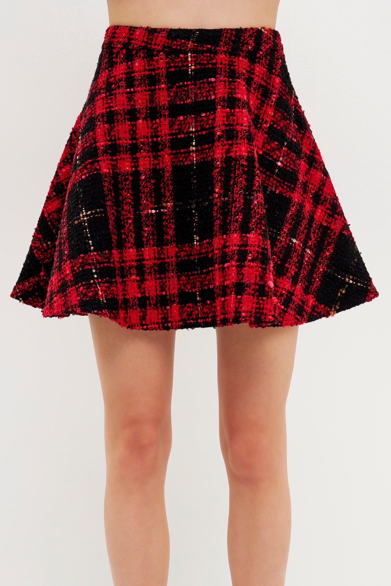 ENGLISH FACTORY - Tweed Skater Skirt - SKIRTS available at Objectrare