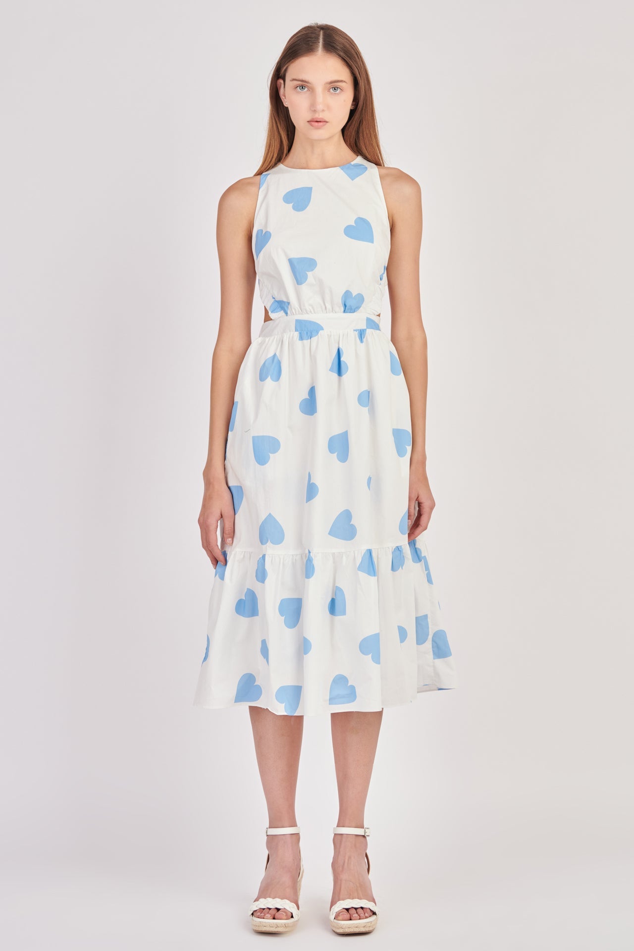 ENGLISH FACTORY - Heart Shape Open Back Midi Dress - DRESSES available at Objectrare