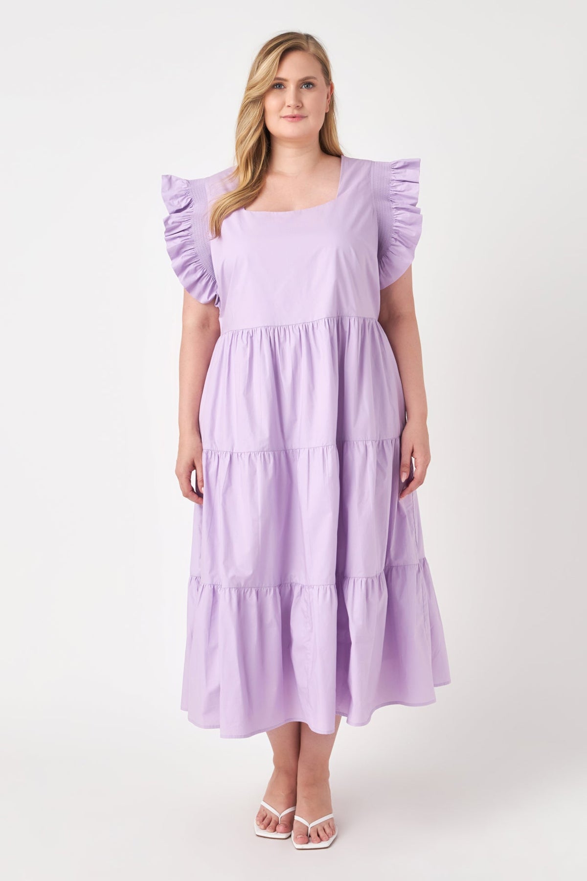 ENGLISH FACTORY - Ruffled Detail Midi Dress - DRESSES available at Objectrare