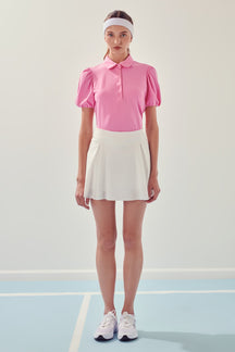 ENGLISH FACTORY - Puff Sleeve Jersey Top - TOPS available at Objectrare