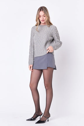 ENGLISH FACTORY - Pearl Cable Sweater - SWEATERS & KNITS available at Objectrare