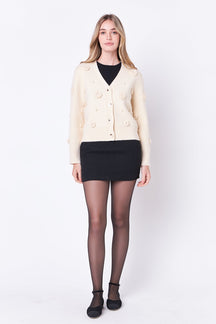 ENGLISH FACTORY - Flower V-neckline Cardigan - JACKETS available at Objectrare