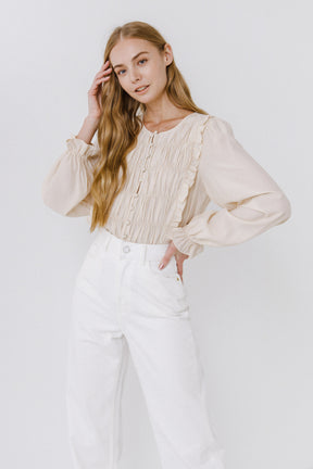 FREE THE ROSES - Ruching Detail Blouse - SHIRTS & BLOUSES available at Objectrare