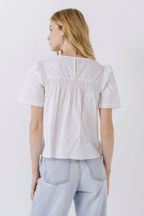 ENGLISH FACTORY - Ruffled Detail Top - TOPS available at Objectrare