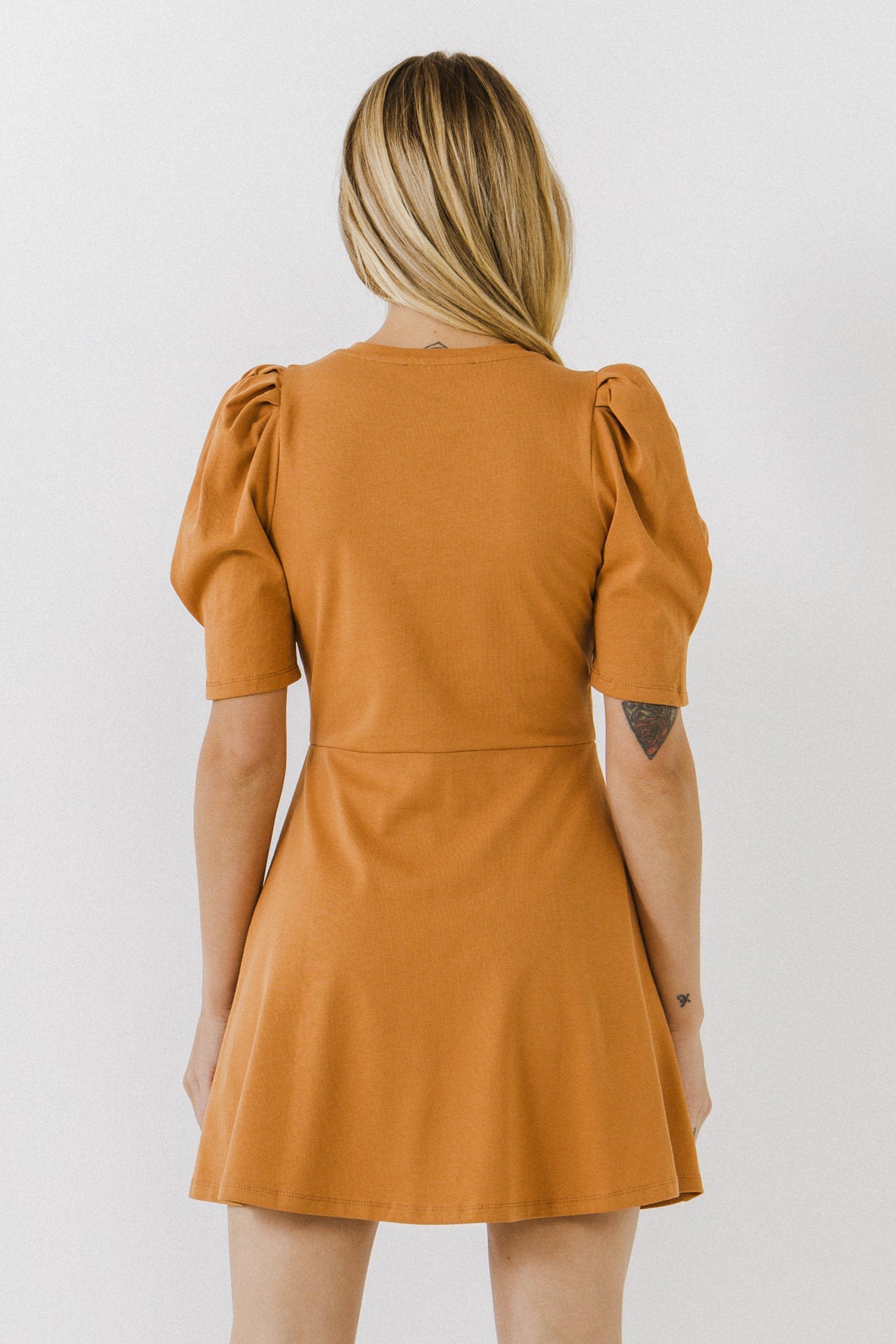 ENGLISH FACTORY - Short Puff Sleeve Mini Dress - DRESSES available at Objectrare