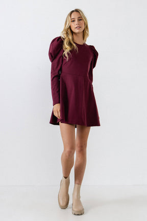 ENGLISH FACTORY - Long Puff Sleeve Mini Dress - DRESSES available at Objectrare