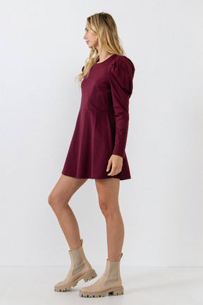 ENGLISH FACTORY - Long Puff Sleeve Mini Dress - DRESSES available at Objectrare