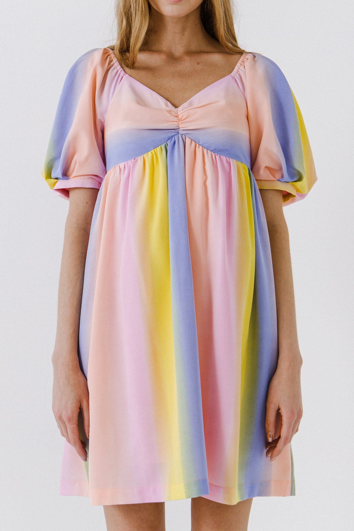 ENGLISH FACTORY - Multi Color Stripe Babydoll Dress - DRESSES available at Objectrare
