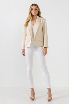 ENGLISH FACTORY - One Button Blazer - JACKETS available at Objectrare