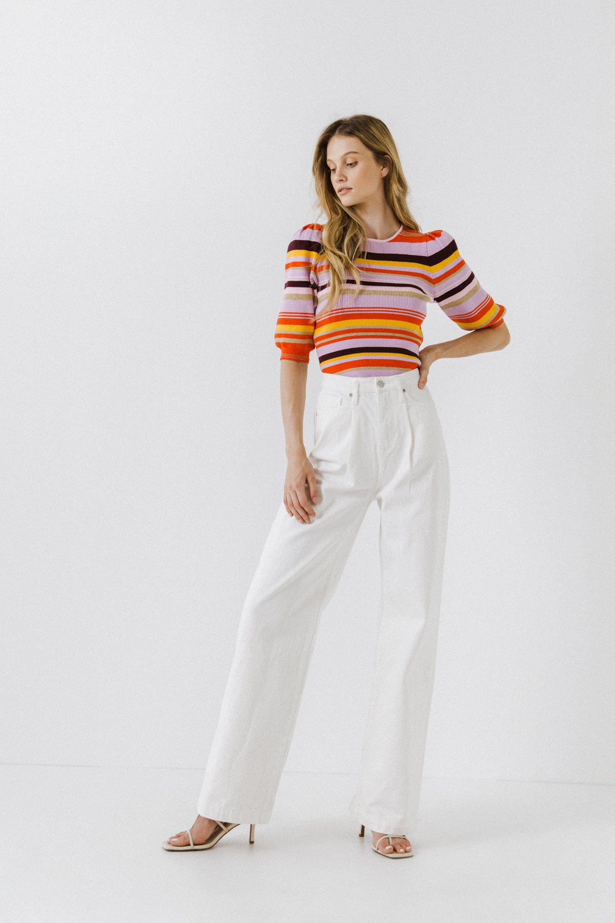 ENGLISH FACTORY - Stripe Knit Top - TOPS available at Objectrare