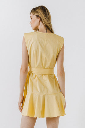 ENDLESS ROSE - V-neckline Sleeveless Mini Dress - DRESSES available at Objectrare
