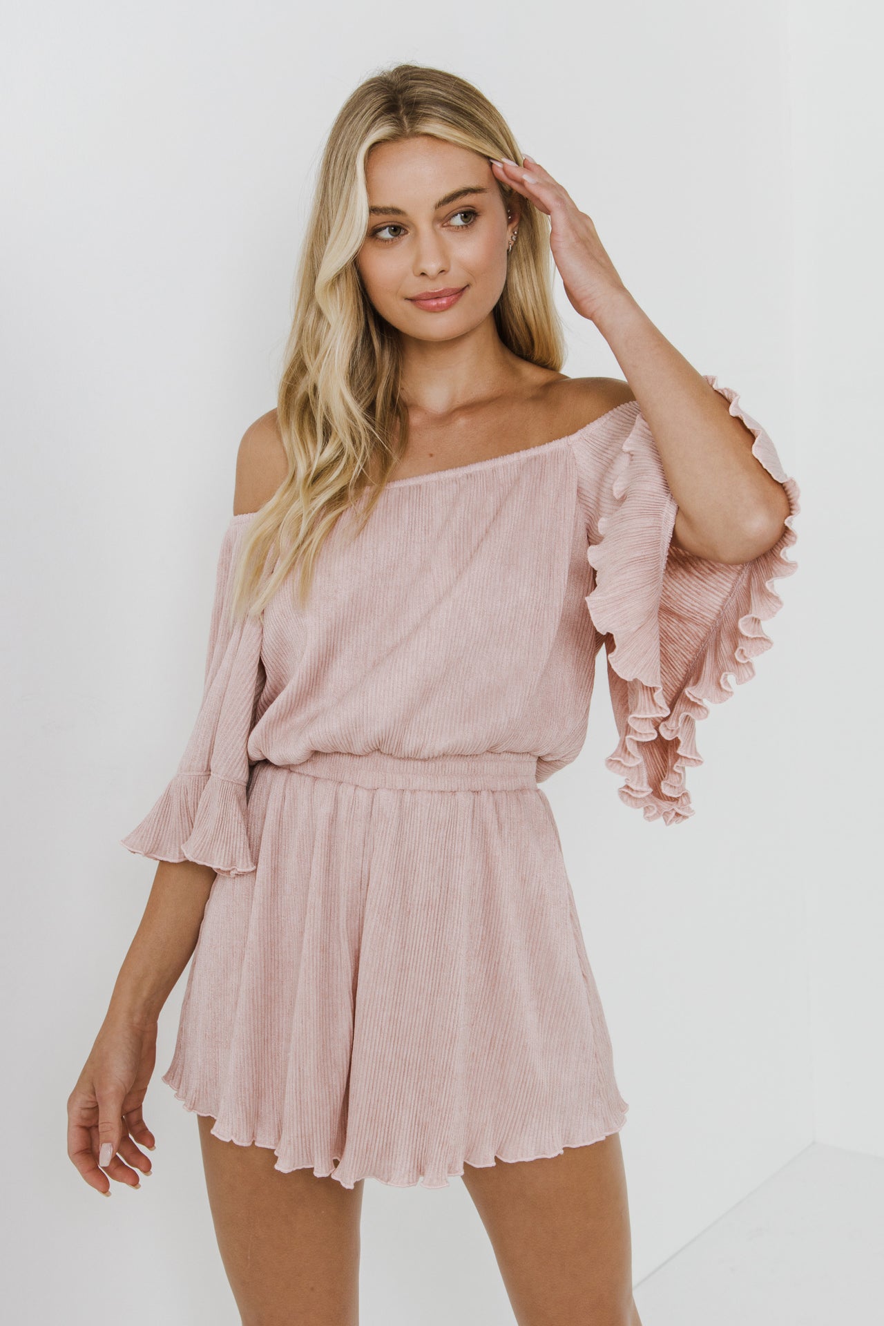 FREE THE ROSES - Texture Knit Romper - ROMPERS available at Objectrare