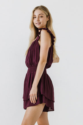 FREE THE ROSES - Ruffled Hem Romper - ROMPERS available at Objectrare