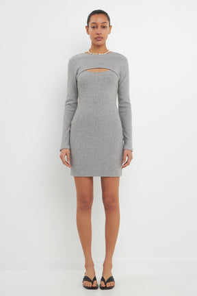 GREY LAB - Knit Top with Knit Mini Dress - DRESSES available at Objectrare